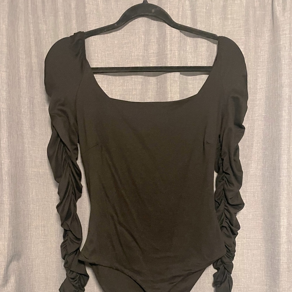 Black Pink Lily Bodysuit